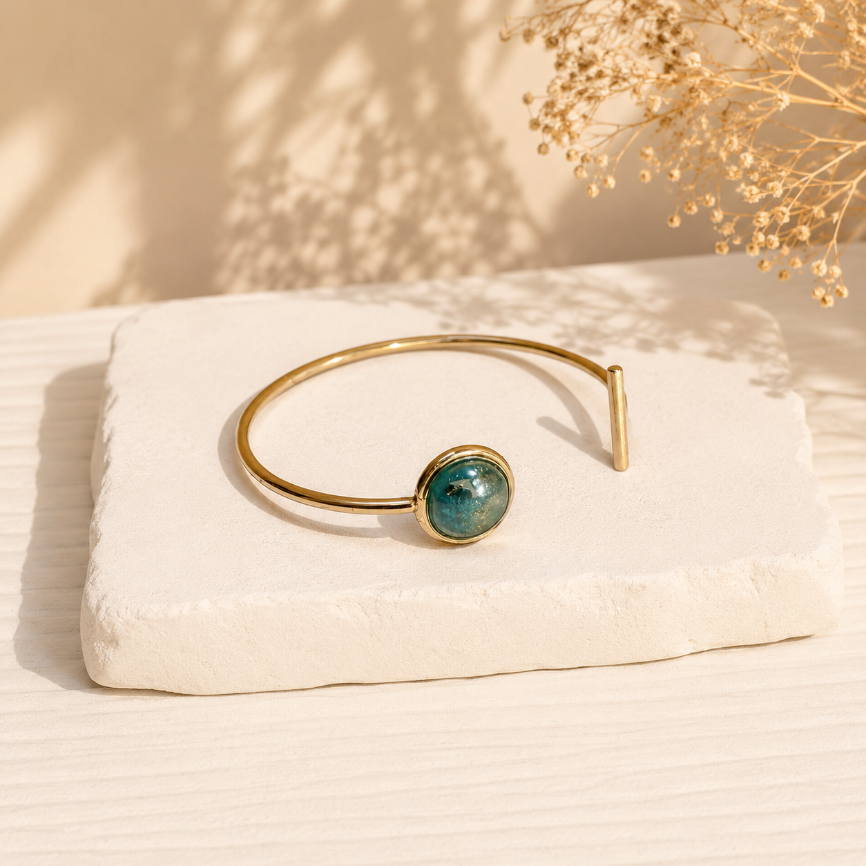 Cuff Bangle Bracelet-Turquoise Blue