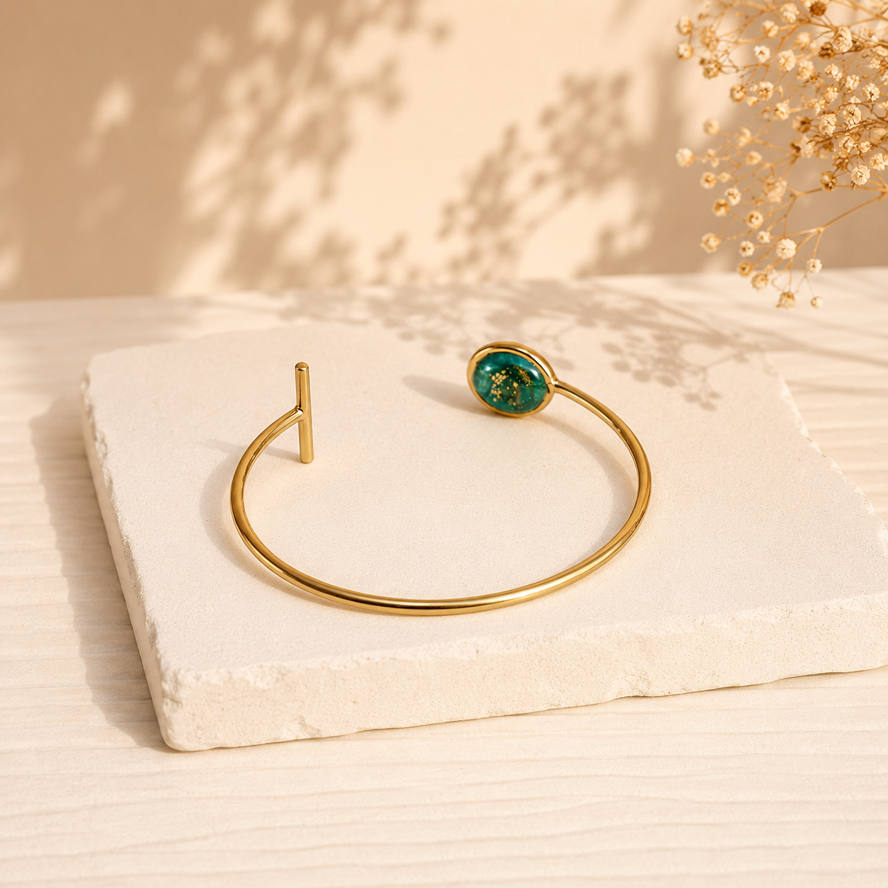 Cuff Bangle Bracelet-Turquoise Blue