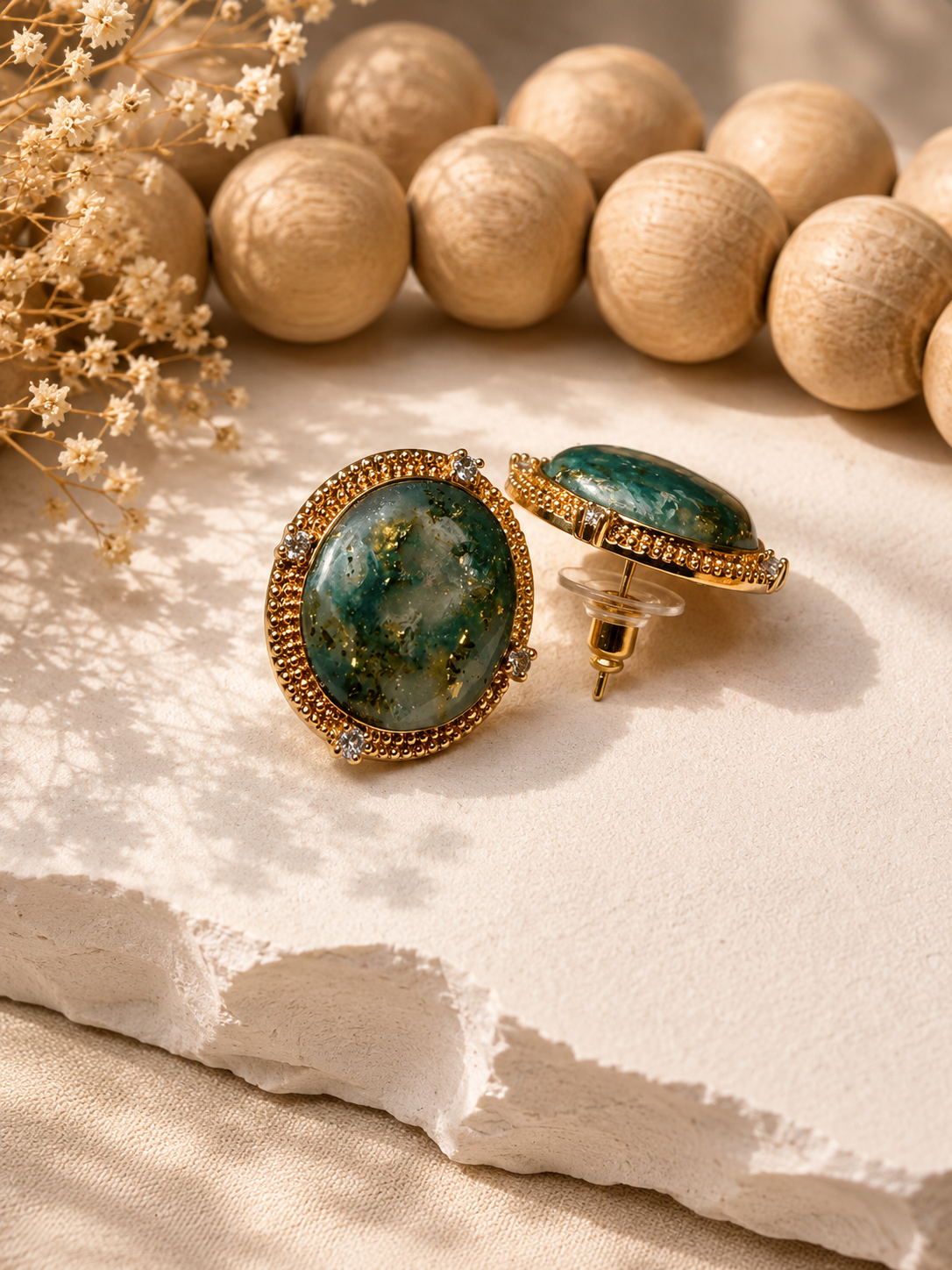 Turquoise blue stud earrings