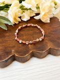 African Phantom Agate wire wrapped bracelet