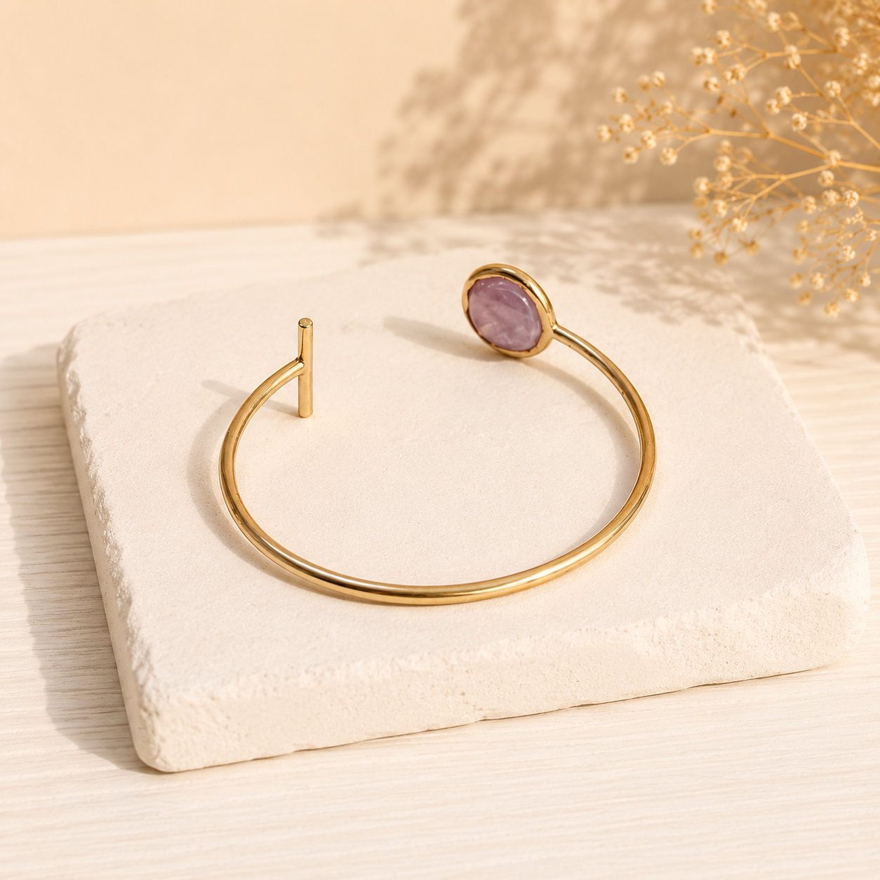 Cuff Bangle Bracelet-Purple rain