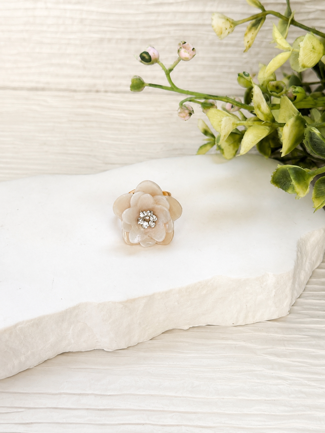 Translucent Floral Ring