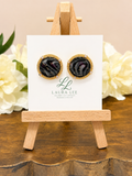 Black Marble and Gold Studs