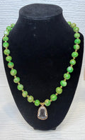 Necklace-Lime green